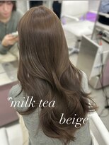 エヌアイ オモテサンドウ(ni omotesando) ミルクティーベージュ ブリーチなしカラー 透明感カラー
