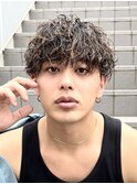 波巻きパーマハイライトマッシュツイストスパイラル