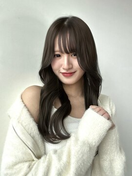 ビーハイブ 一番町店 アヴェダ(BEHIVE) ツヤ髪ダークブラウン　韓国風巻きヘア