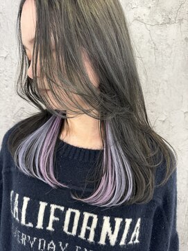 ルーツアイリー 心斎橋(ROOTS IRIE) 10代20代30代インナーエクステラベンダースカイブルー韓国ヘア