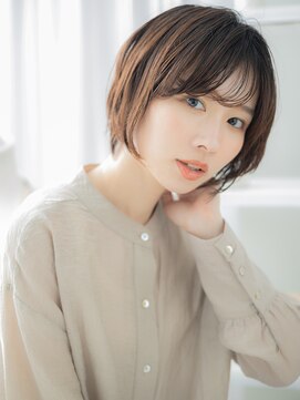 カバーヘア 上尾西口店(COVER HAIR) 斜めバング前下がり小顔ショートボブパーマc6上尾20代30代40代