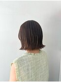 松山市/10代/20代/30代/ぷつっとラインがかわいいミニボブ
