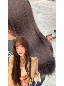 ロンドルピナス 小倉(Lond Lupinus) ミディアムヘア暗めカラー/デザインカラー/フェイスフレーミング