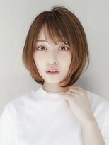 ギークス(GEEKS) 【GEEKS渋谷】くびれボブ/冬カラー/マロンベージュ/ブリーチなし