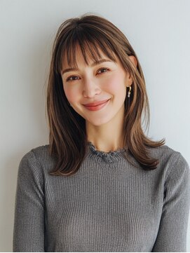 ハート 新子安店(HEART) 着物ヘア/ダークアッシュ/ミディアムレイヤーカット/新子安