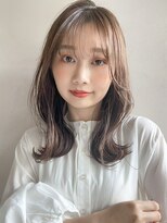 リヤン 表参道(lyann) 大人ガーリーダークアッシュミディアムレイヤーカットa