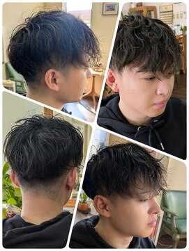 クリア 美容室 緩め波巻きパーマ☆