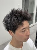 スパイキーショート×パーマ