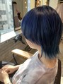 エイト新宿店(EIGHT shinjuku)&nbsp;マッシュウルフにブルー系カラー［新宿/新宿駅]