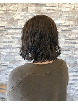 ログ ヘアー(LOG HAIR) ゆるふわパーマボブ＆マットアッシュカラー