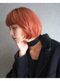 ペールオレンジ×レイヤーボブ