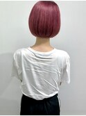 ミニボブ×ピンク