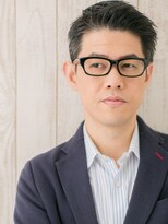 トニーアンドガイメン ホテル京阪仙台店(TONI&GUY MEN)&nbsp;大人のモノトーン七三分け刈り上げ耳だしショートg仙台