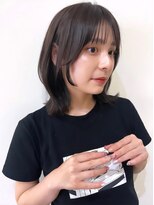 ☆グレージュカラー斜めバングデザインカラーシルキーベージュ