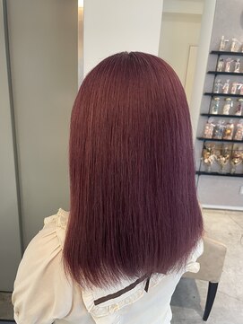 アヴァンスアンス 広島袋町店(AVANCE.ens) カシスピンクカラーと髪質改善カラー