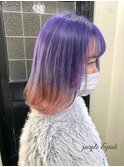 グラデーションカラー　purple &pink miyuki