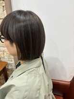 アメイジングヘアー 千歳店(AMAZING HAIR) 透明感カラー/アッシュオリーブ/ミニボブ/艶髪/ハイライト