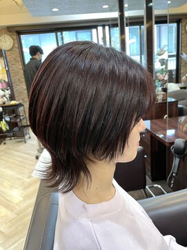 キャラ 池袋本店(CHARA) 暗めカラーも可愛い!ダークレッドヴァイオレット【ウルフ/大村】