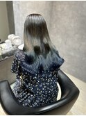 色落ち可愛いブルーグラデーション