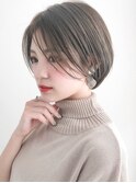 ●前下がりショートボブハンサムショートカットカラーパーマケア