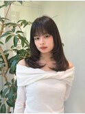 ワンカール/ミディアムレイヤー/こっくりショコラブラウン