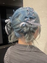 六本木美容室 西麻布店 派手髪◎リボンアレンジ