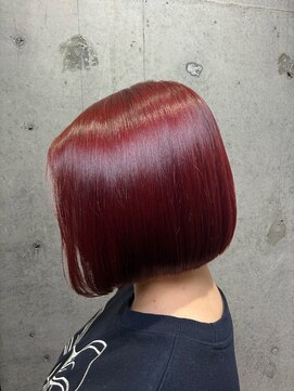 グロー 浦安店(glow) ボルドー×内巻き×ボブ