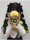 立体リボンあみたらしツインテール