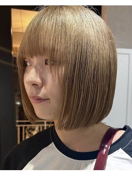 ゲームバイアランスミシー 心斎橋(GAME by Alan Smithee) ボブ/ミニボブ/切りっぱなしボブ/ワンレン/ミルクティベージュ