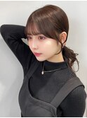 小顔イメチェン顔まわりカットレイヤー後れ毛ヘアアレンジ