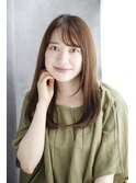 夏美髪質改善アプリコットオレンジハイライトカラーくびれヘア16