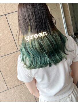 オーブ ヘアー プリモ 盛岡店(AUBE HAIR primo) グラデーションぐりーん