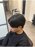 曲がる縮毛矯正　センターパート