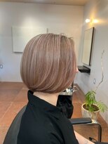 バロックトーキョー(BAROQUE TOKYO)&nbsp;ピンクベージュハイライト/ボブカット【表参道原宿美容室】