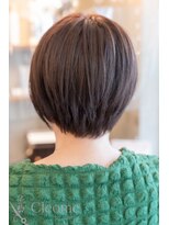クレオメ 田町店(Cleome) レイヤーカット似合わせカットミディアムダークアッシュ艶髪暗髪