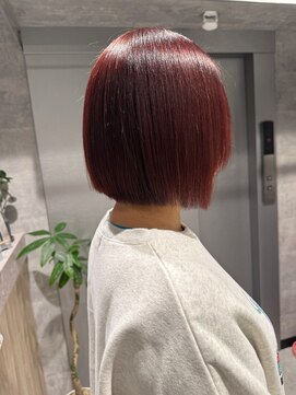 バランス 原宿 表参道(balance) チェリーレッド×ボブ YUKA