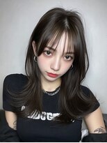 サロンドアイ(salon de i)&nbsp;姫カット風ロング × ブラックグレージュ