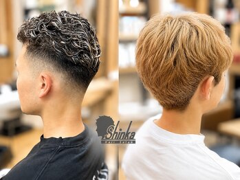ヘアーサロン新華の写真/【車道】極道メンズパーマ×ブリーチ/メッシュカラー×メンズフェードカット/周りと差がつくメンズスタイル