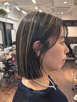 パレータ(PALETA)&nbsp;ハイライト×艶感切りっぱなしボブ