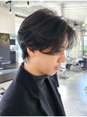 センターパート 曲がる縮毛矯正