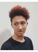 ハードパーマ×レッドカラー  <理容室><吉祥寺><バーバー>
