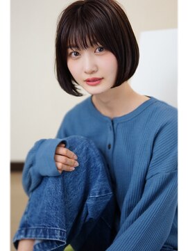 エマ(emma) 冬ボブ!大人かわいい小顔前下がりボブことりベージュ毛先パーマ