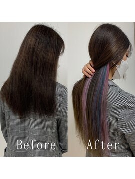 あるじゃんすー 沖縄店 ナチュラルユニコーン#シールエクステインナーハイライト#沖縄