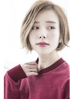 ミエル ヘア 新宿(miel hair)&nbsp;〈mielhair新宿〉ナチュラルショートボブ　透明感カラー