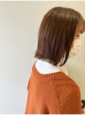 ブラウンベージュ ×  外ハネボブ◎30代40代50代