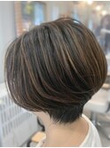 【GLASSI】大人ショートボブ★くびれ★ひし形★ハイライト