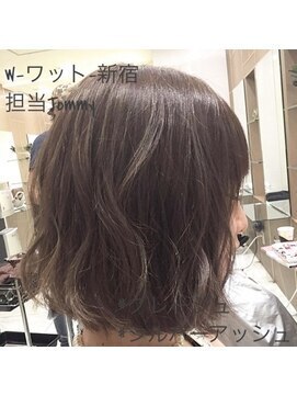 ワット 原宿店(W) シルバーアッシュxボブ W-ワット-原宿店