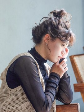 アルバム 銀座(ALBUM GINZA) おだんごアレンジ_外ハネボブセクションカラー_49225