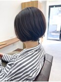 【白髪染め可】ボブショート ビフォアー＆アフター/白髪ぼかし