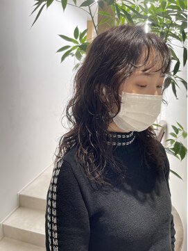 ロマリア 青山 南青山(Lomalia) 【Lomalia青山/Nami】レイヤー×パーマ/斜めバング